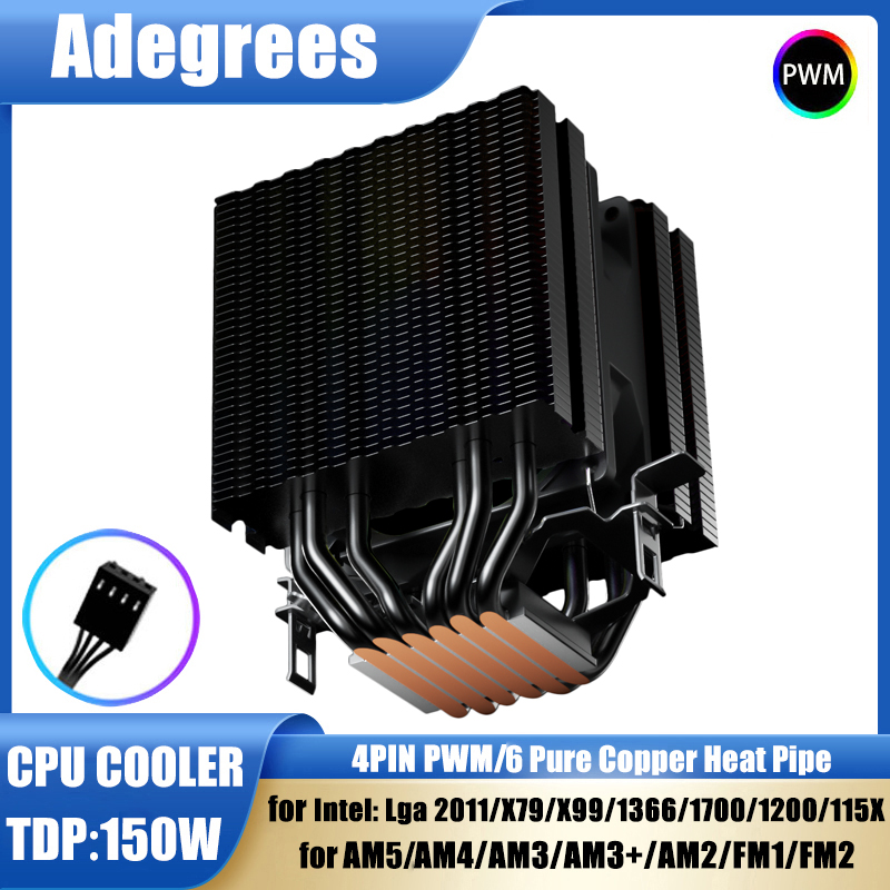 Cpu Heatsink - Refroidisseur d'air CPU 6 caloducs, 4