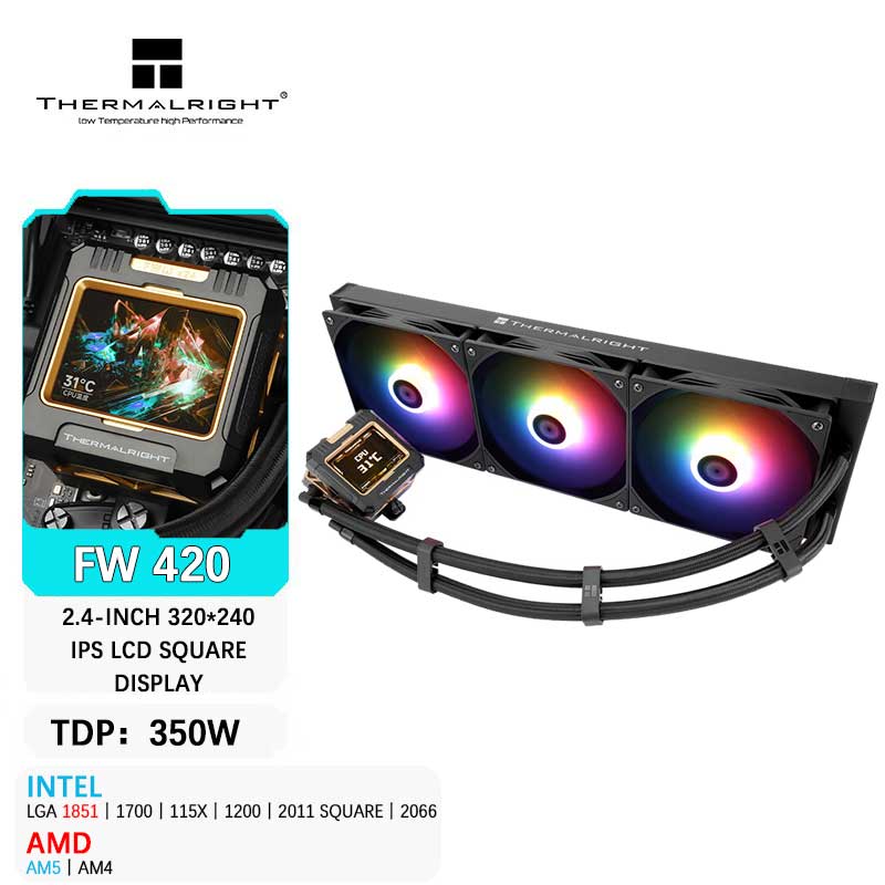 Aio Liquid Cooler - Thermalright-Refroidisseur à eau CPU FW 420,