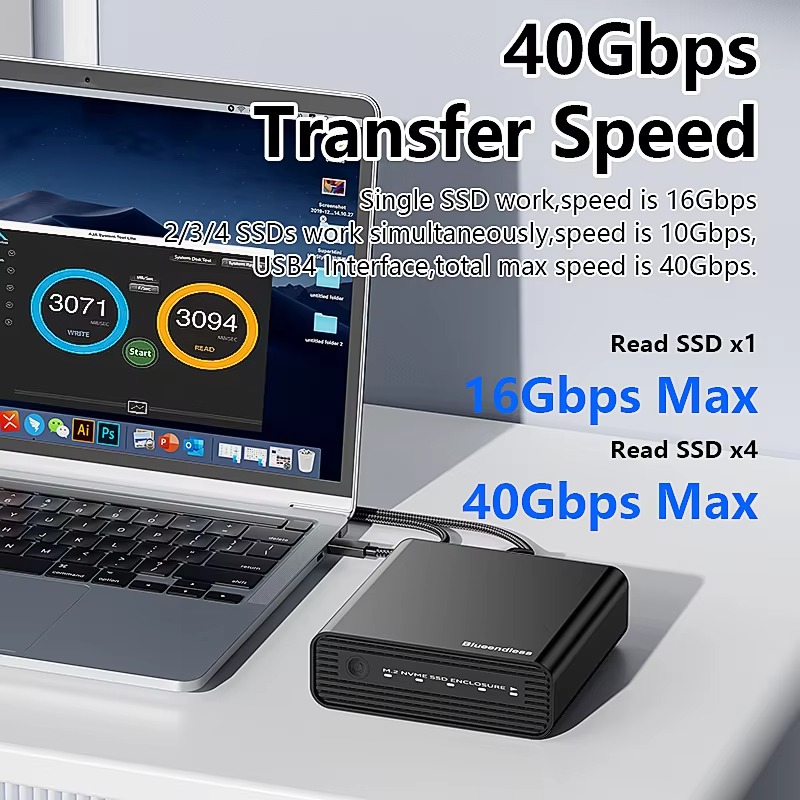 Boîtier externe USB4 en alumin - Case Fan avis et prix